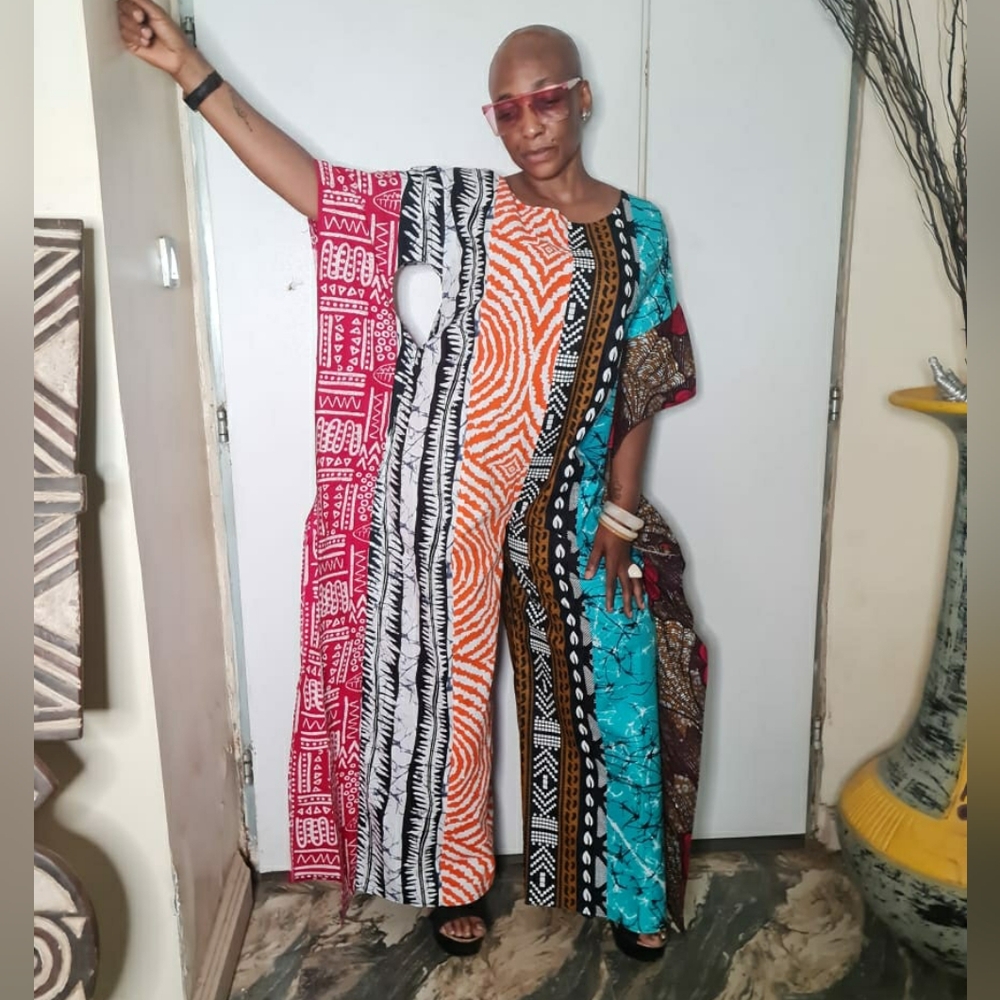 Colorful Patterned Kaftan Jumper - Picture 3 of 3